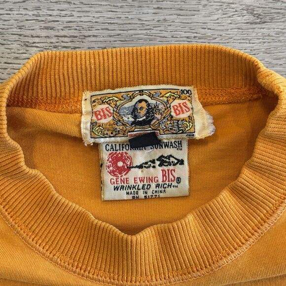 Vintage Bis Bis Gene Ewing Top California Sunwash Long Sleeve Yellow Size Large - Picture 4 of 8